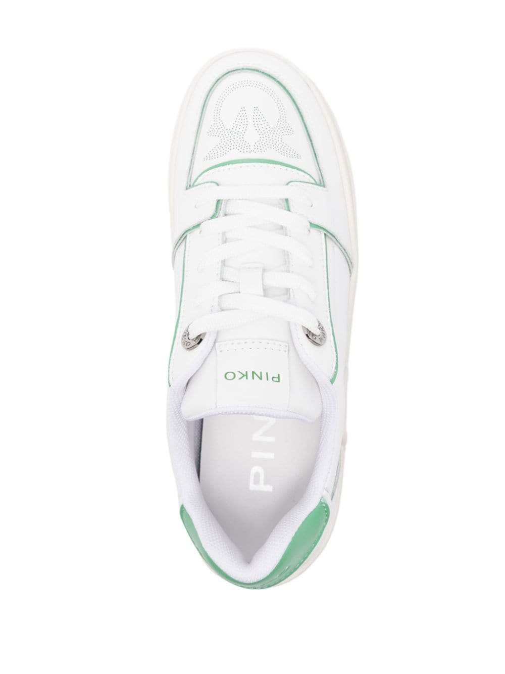 Shop Pinko Greta Two-tone Platform Sneakers In White
