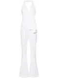 PINKO halterneck flared jumpsuit - White