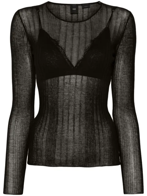 PINKO Semi-transparentes Strickoberteil