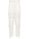 PINKO georgette-crepe cargo trousers - White