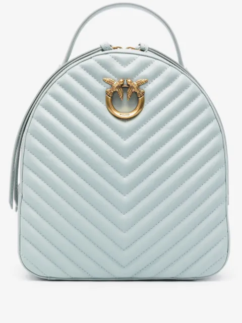 PINKO Love quilted leather backpack