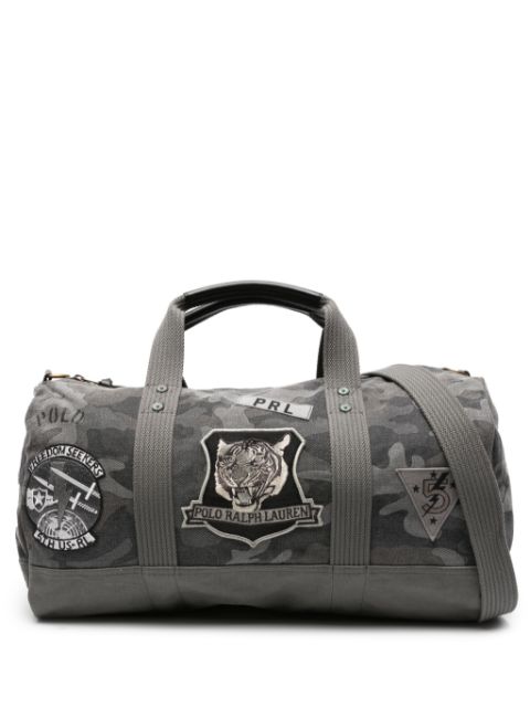 Polo Ralph Lauren camouflage-print logo-patch holdall 