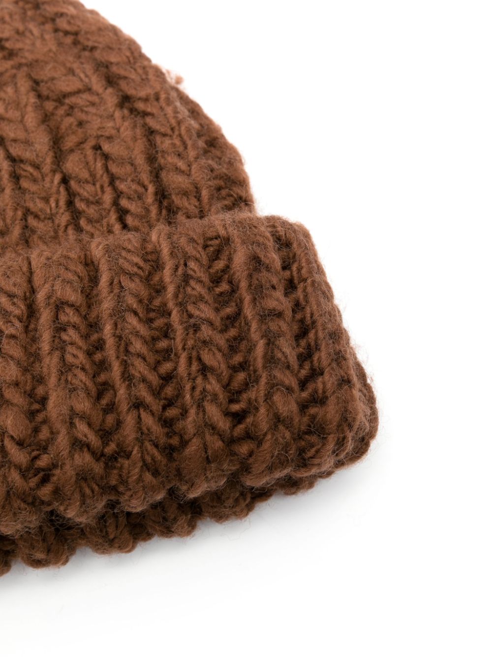 ROA ribbed-knit wool beanie - Bruin