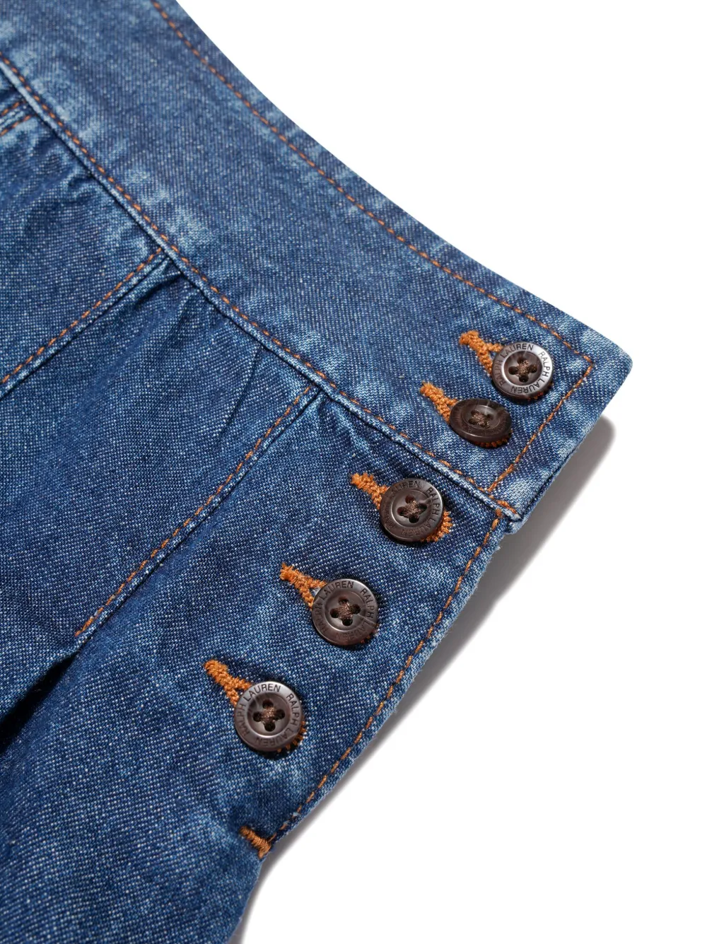 POLO RALPH LAUREN KIDS Geplooide spijkerrok Blauw