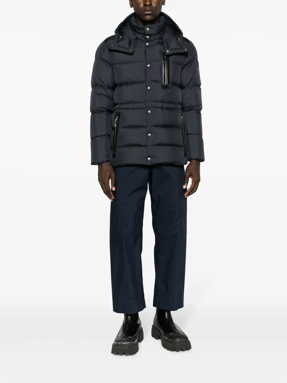 Moncler Bauges detachable-hood jacket - Blauw