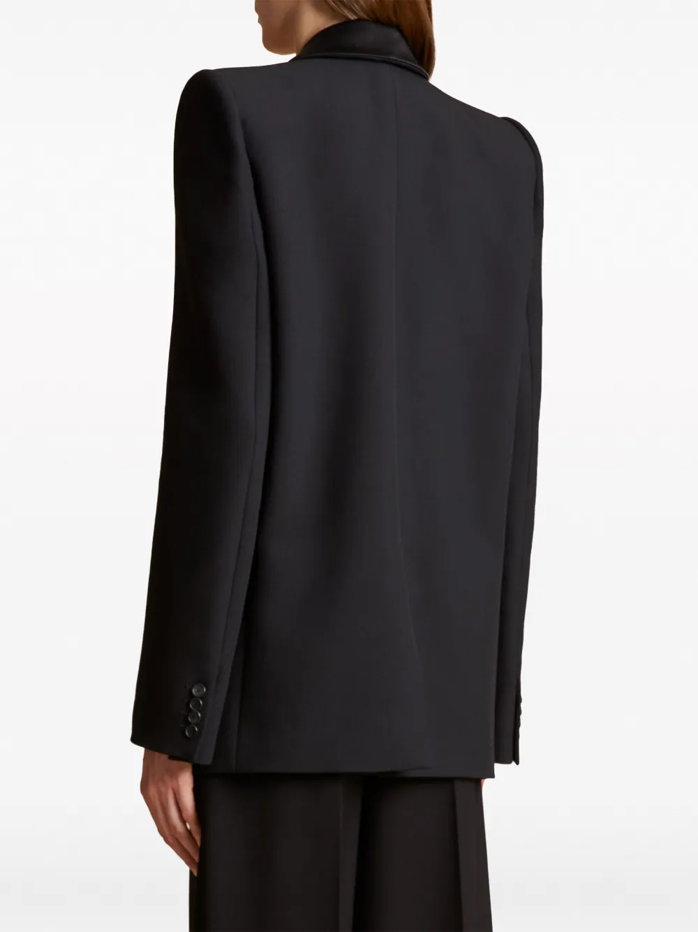 KHAITE Blazer met sjaalrevers Zwart