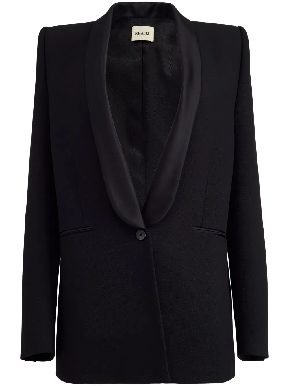 KHAITE blazer The Helio à col châle | noir | Image 1