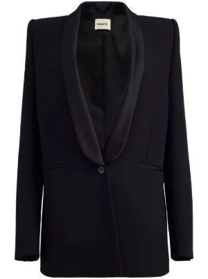 アウターその他 KHAITE Woman Blazer Black 61234070W4070 200 Khaite Outlet: Blazer woman - Black | Khaite blazer