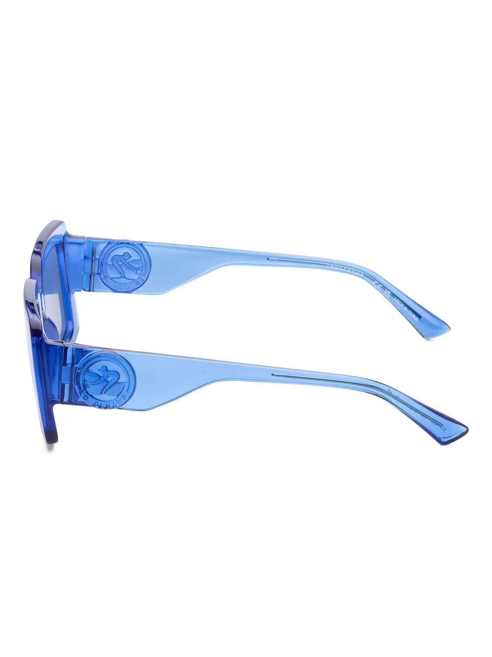 Longchamp rectangle-frame sunglasses - Blauw
