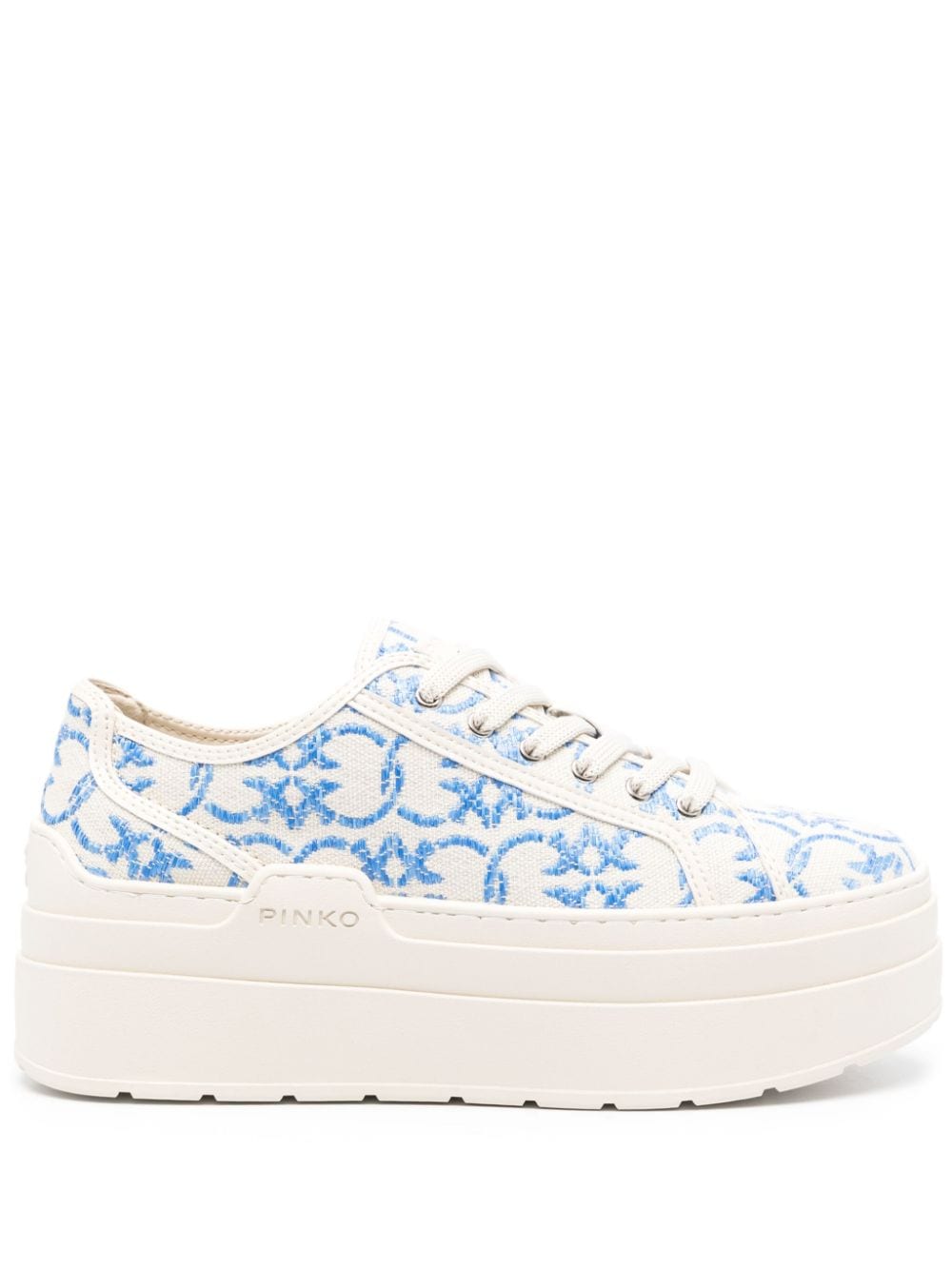 Love Birds-embroidered platform sneakers