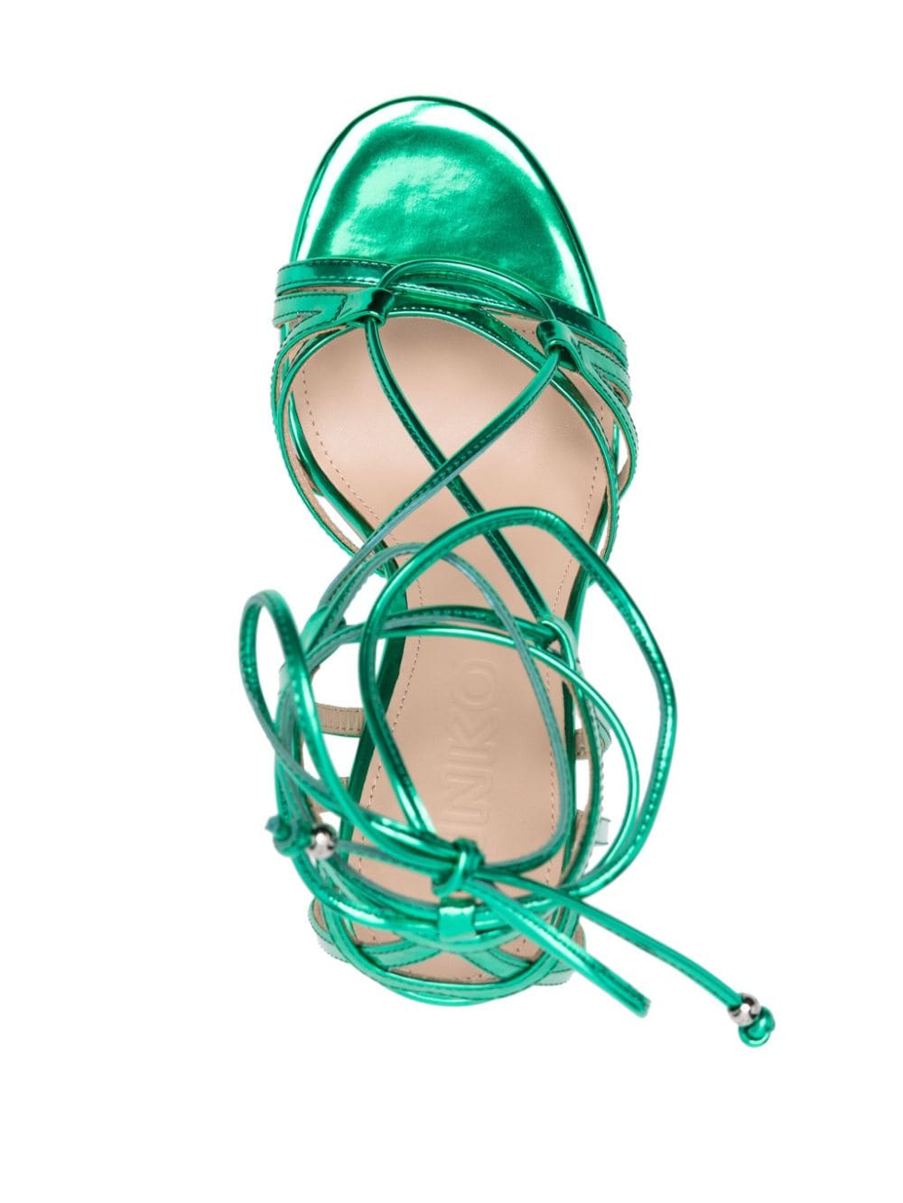 Shop Pinko 105mm Cut-out Sandals In Green