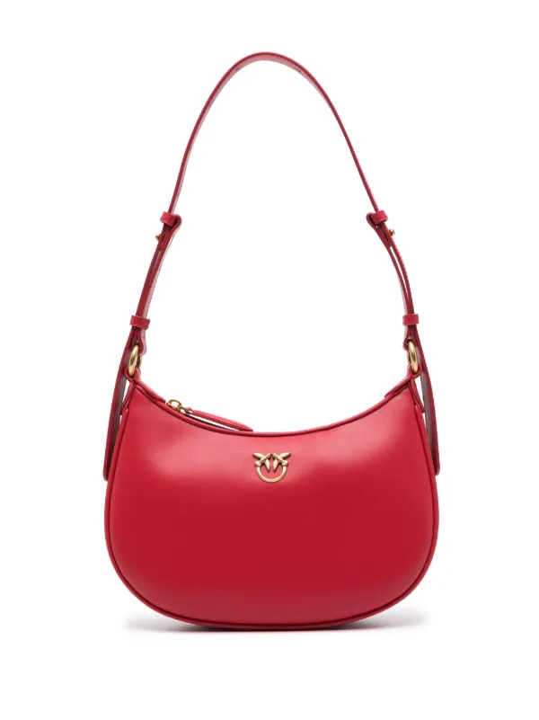 PINKO Love Birds Leather Shoulder Bag Red FARFETCH IE