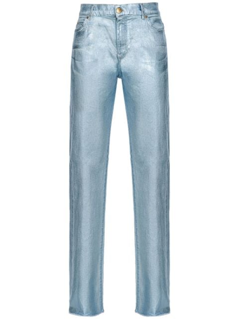 PINKO metallic-sheen straight jeans