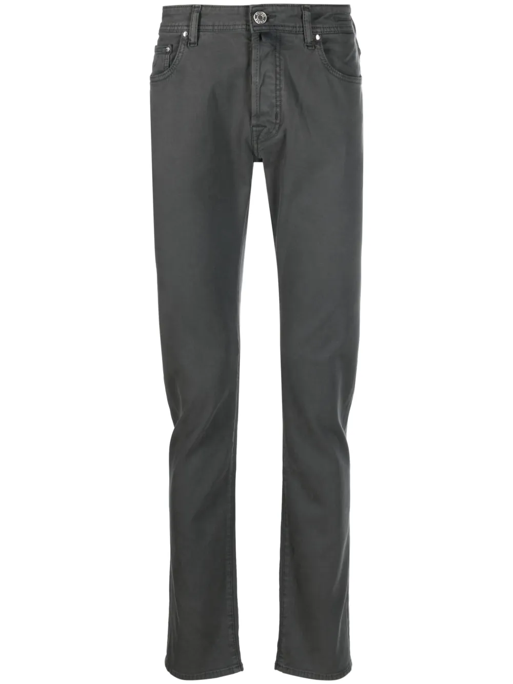 Jacob Cohën Chino met logopatch Grijs