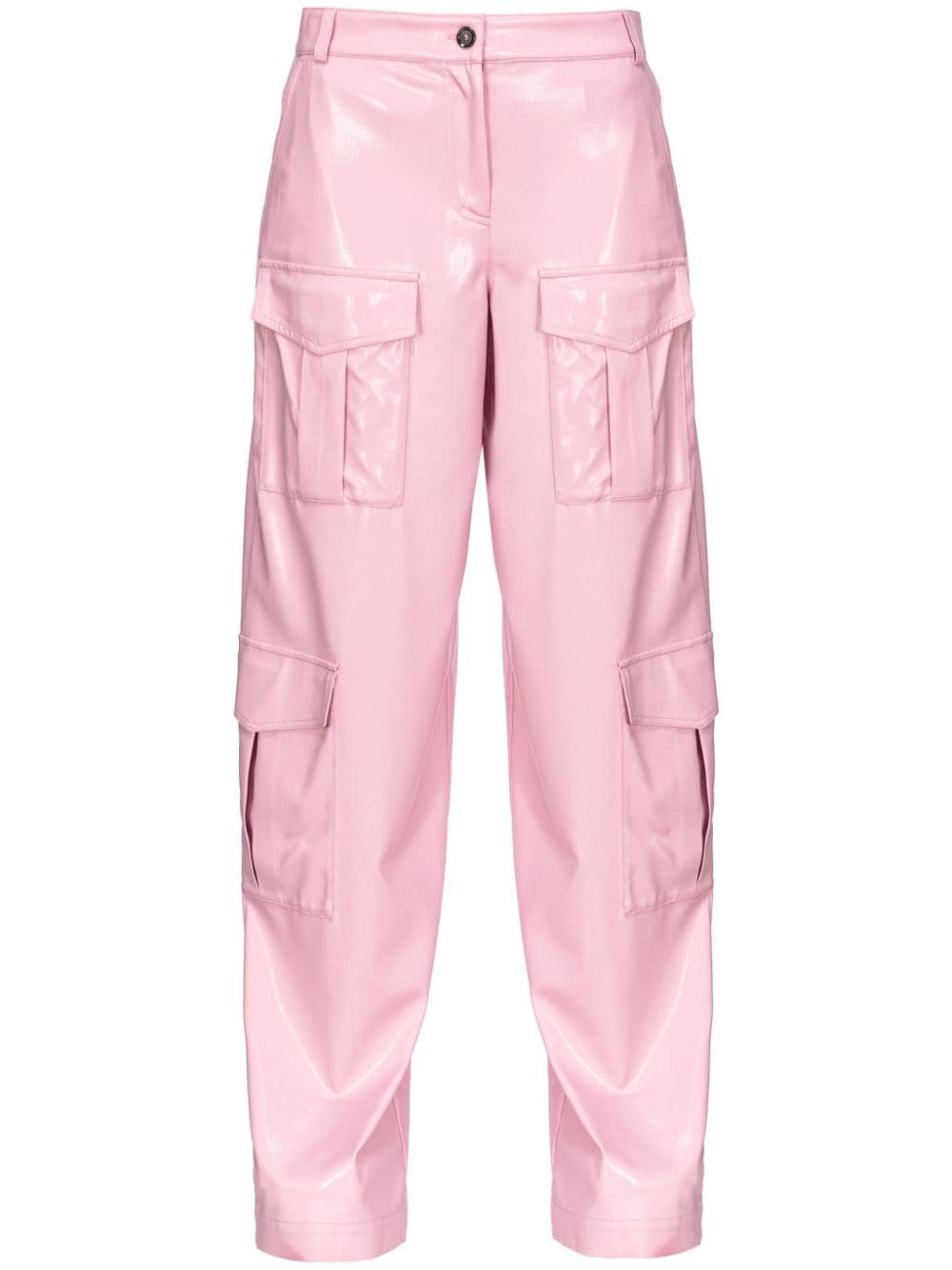 PINKO Broek van imitatieleer Roze