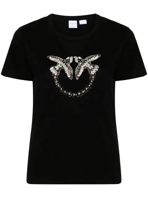 PINKO Love Birds embellished T-shirt