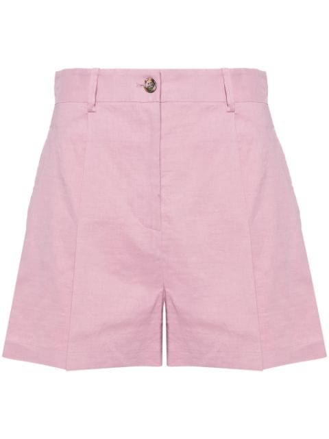 PINKO high-waist linen-blend shorts