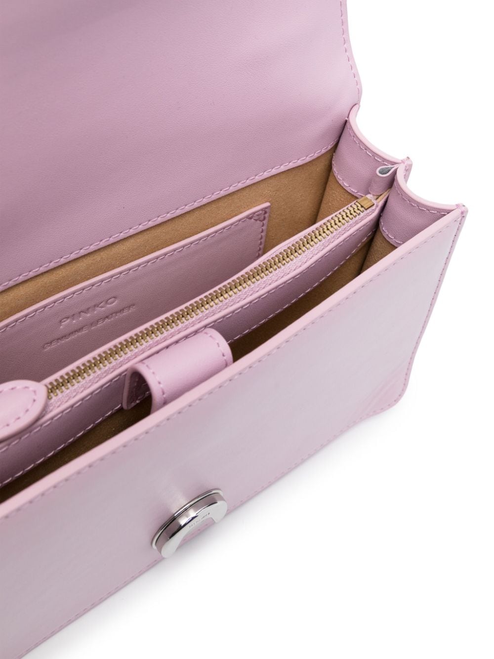 Shop Pinko Love Buckle-detail Crossbody Bag In Purple