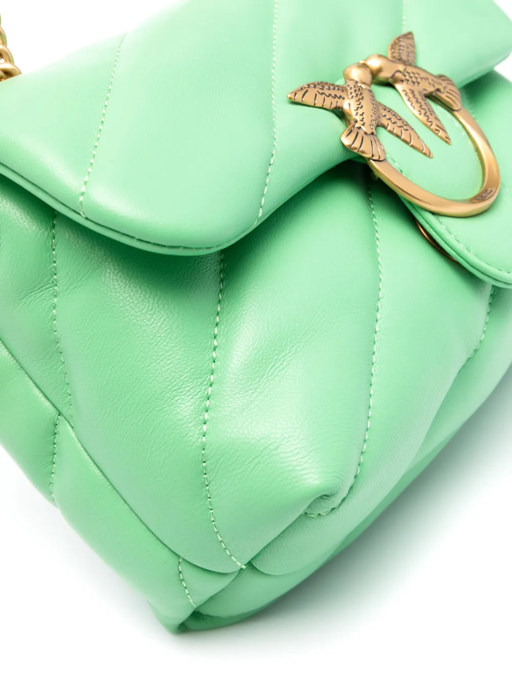PINKO Love Puff kleine crossbodytas Groen