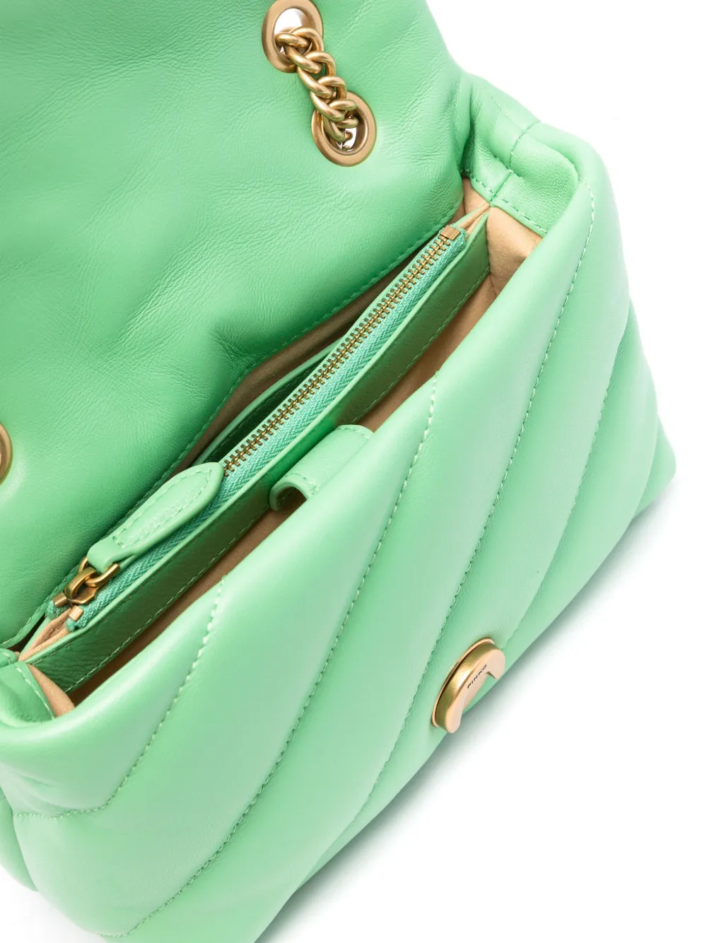 PINKO Love Puff kleine crossbodytas Groen