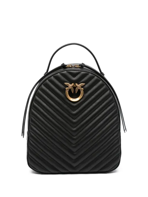 Sac à dos Love en cuir à chevrons - PINKO - Modalova