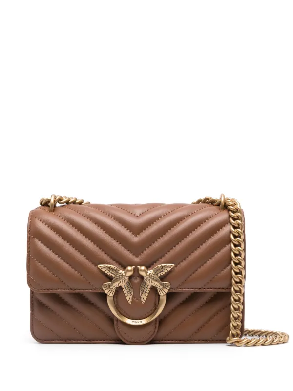 PINKO Mini Love One Shoulder Bag Brown FARFETCH PH