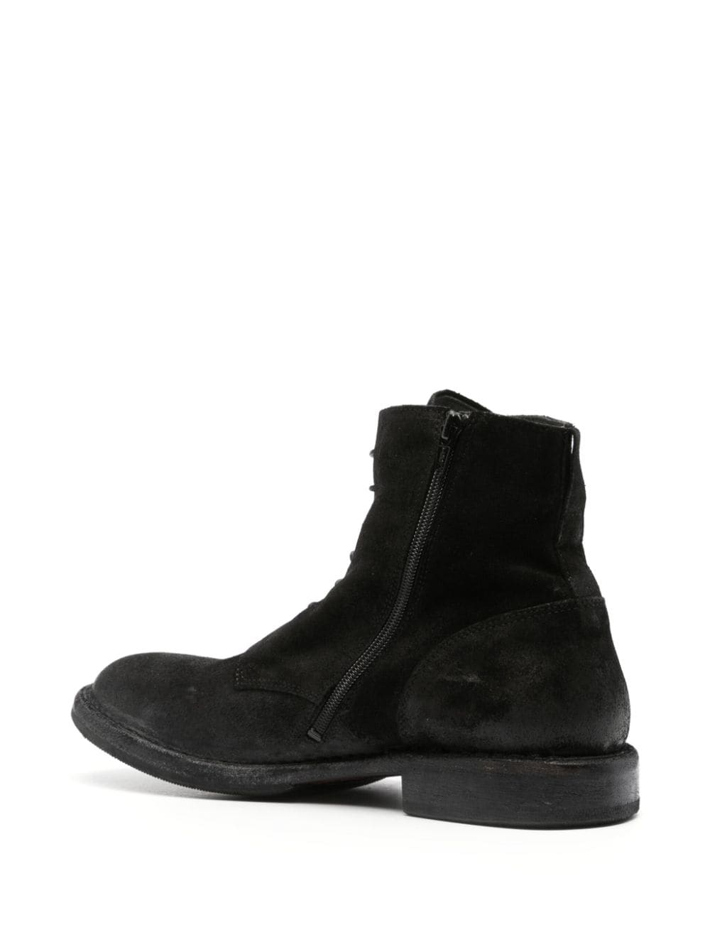 Shop Moma Lace-up Suede Boots In Black