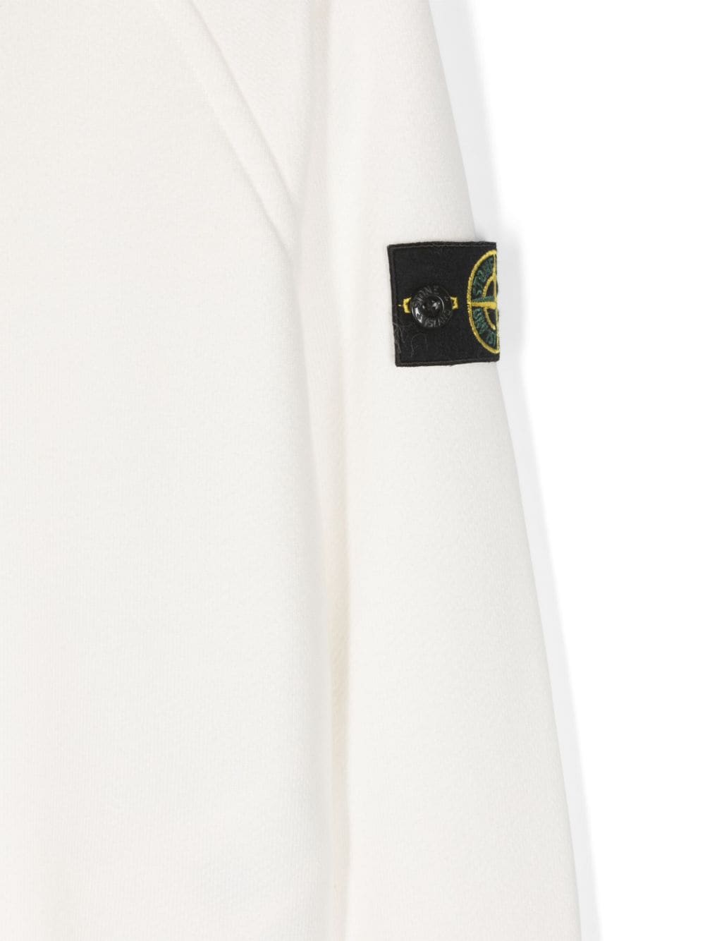 Shop Stone Island Junior Compass-motif Cotton Sweatshirt In White