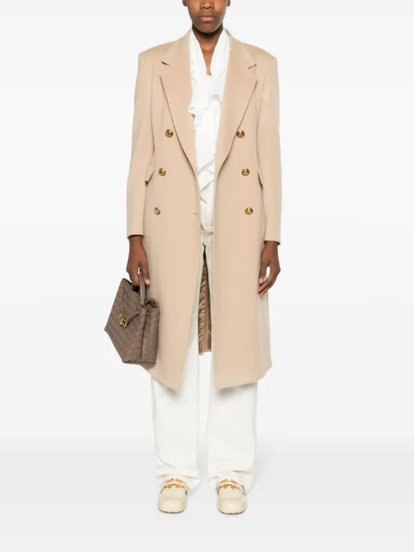 コート TAGLIATORE Women Jackets JOLE 350002 A5060 Beige Tagliatore Meryl double-breasted Midi Coat | Neutrals | FARFETCH