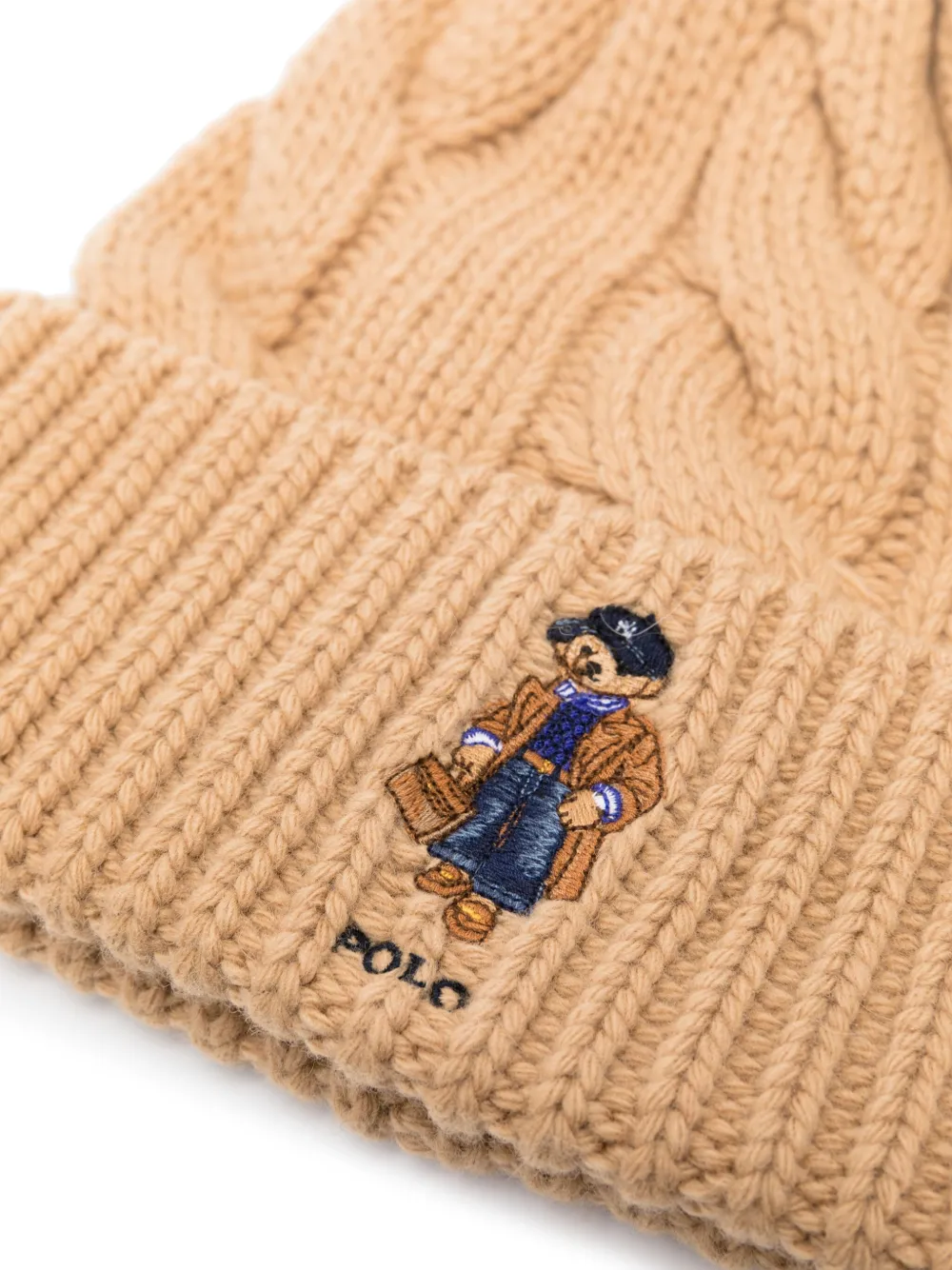 Polo Ralph Lauren Polo Bear cable-knit beanie - Bruin
