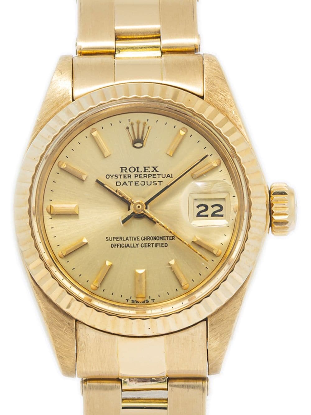 Pre-owned Rolex Datejust 26毫米腕表（典藏款） In Gold