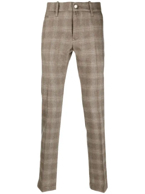Jacob Cohën plaid-check wool-blend tapered trousers