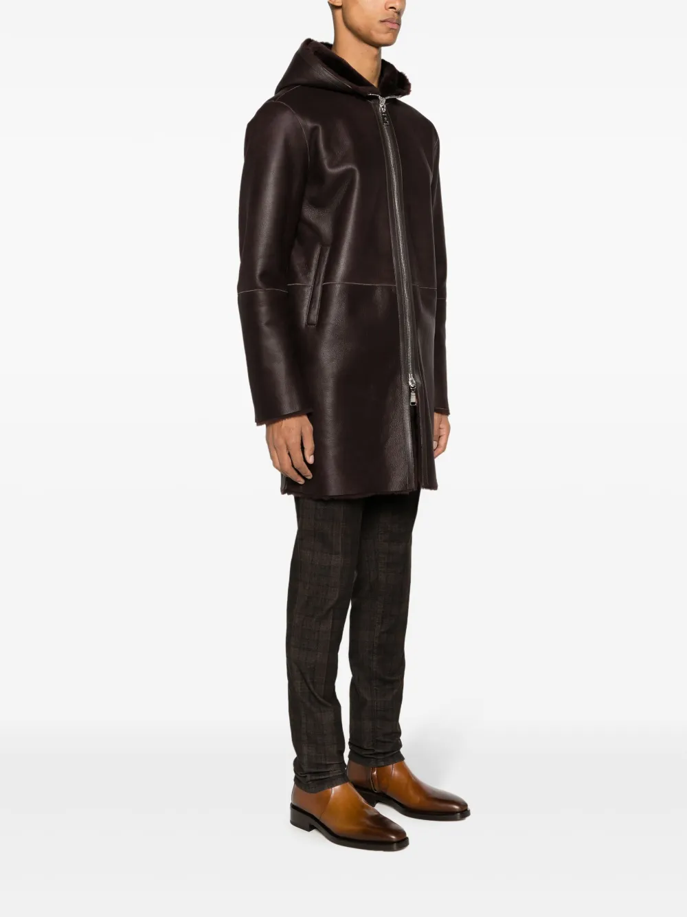 Tagliatore Leren jas Bruin
