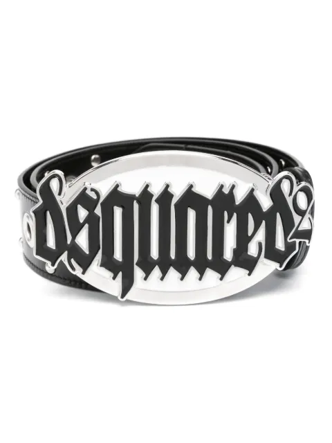 DSQUARED2 logo-buckle leather belt 