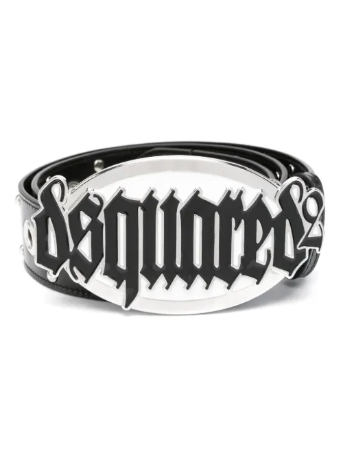 Ceinture en cuir à boucle logo - DSQUARED2 - Modalova