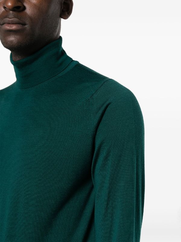 Green roll neck hot sale jumper mens