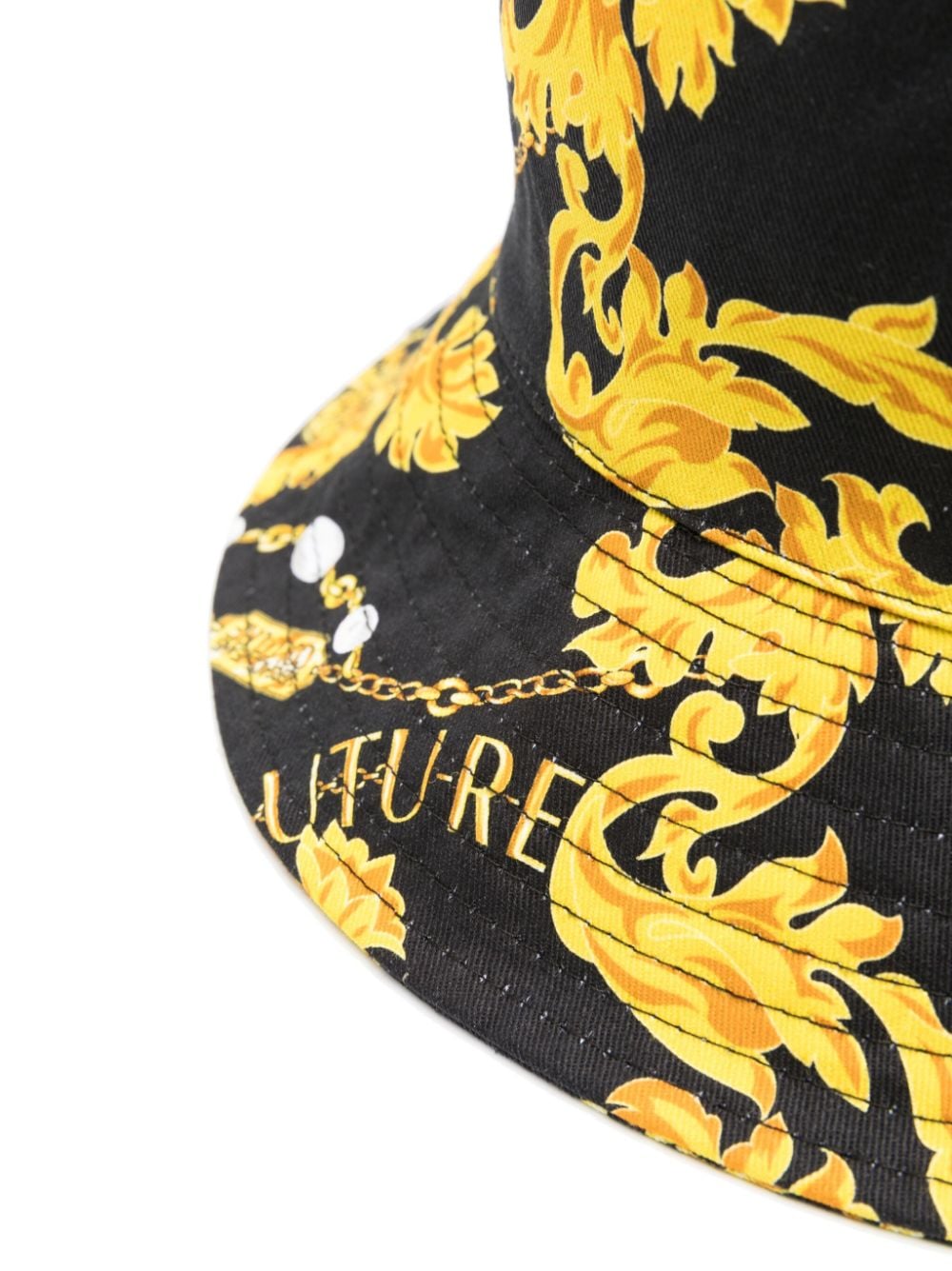 Versace Jeans Couture Chain Couture-print bucket hat - Zwart