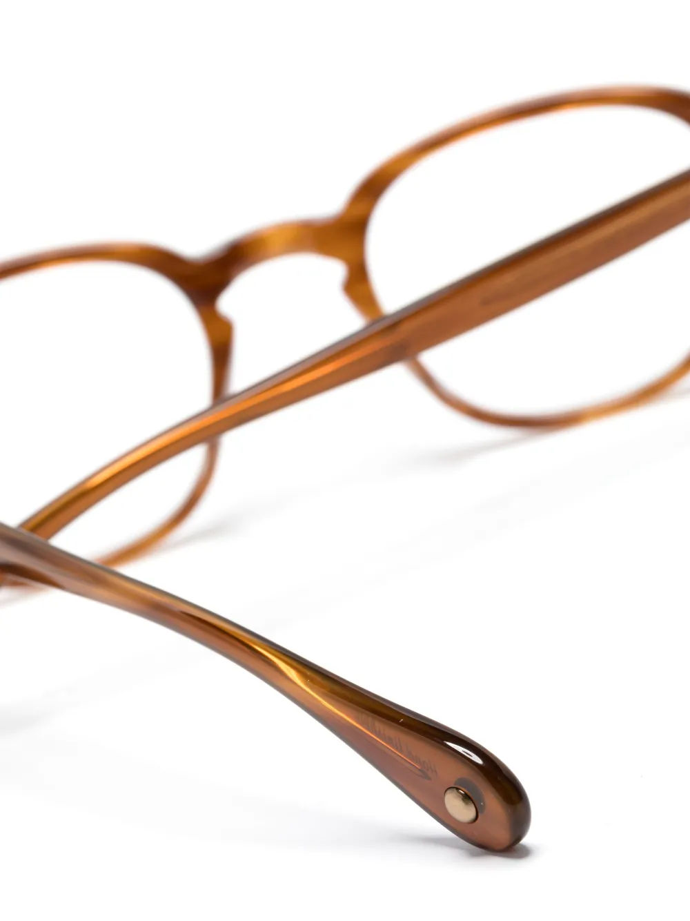 Garrett Leight Gilbert bril met vierkant montuur Bruin