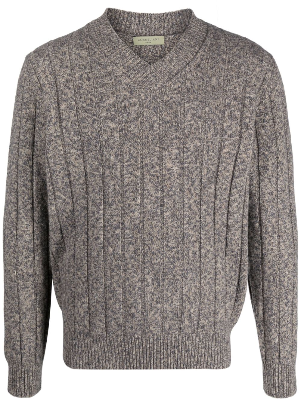 Corneliani Geribbelde sweater Beige