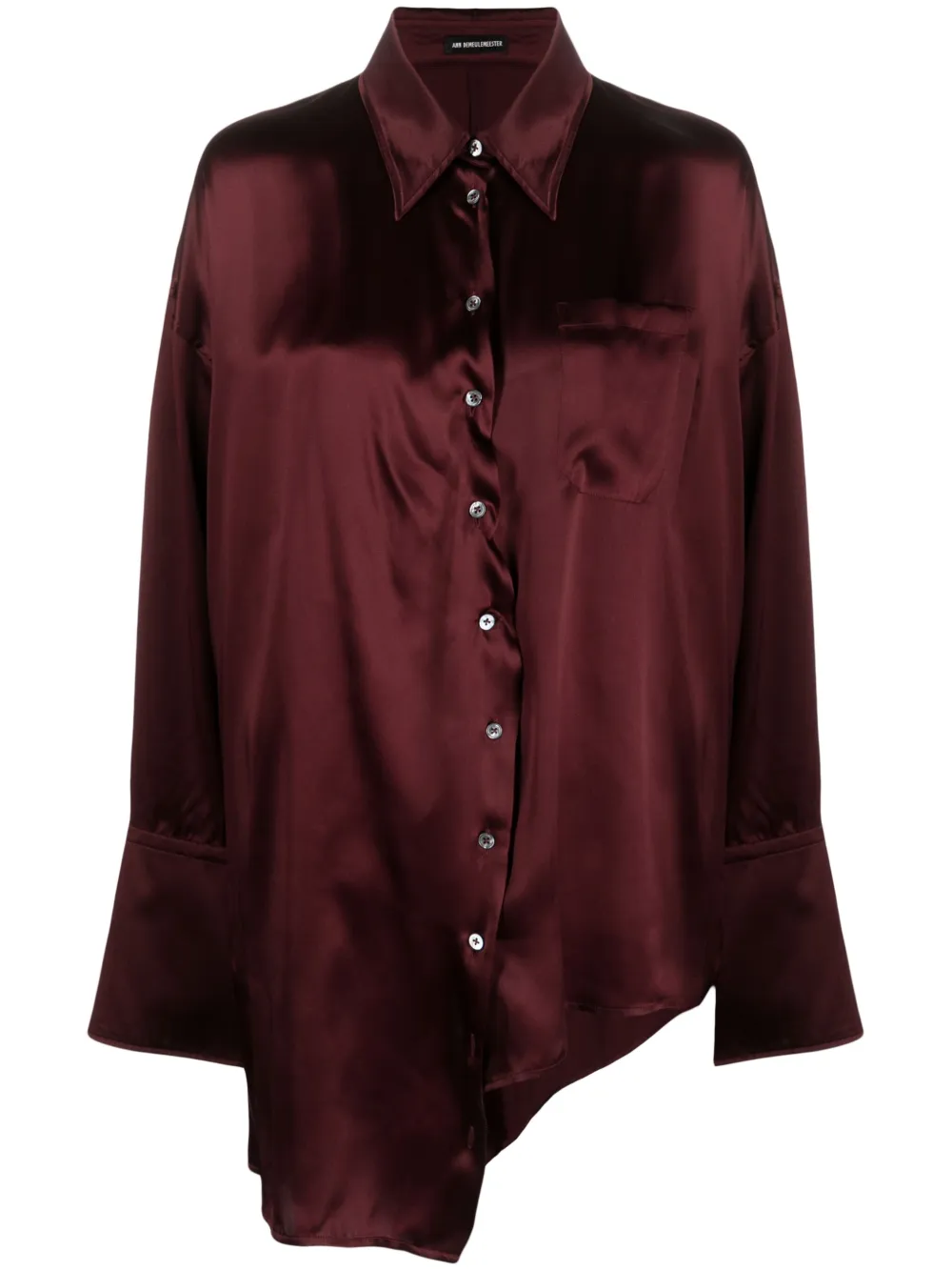 Ann Demeulemeester Zijden blouse Rood