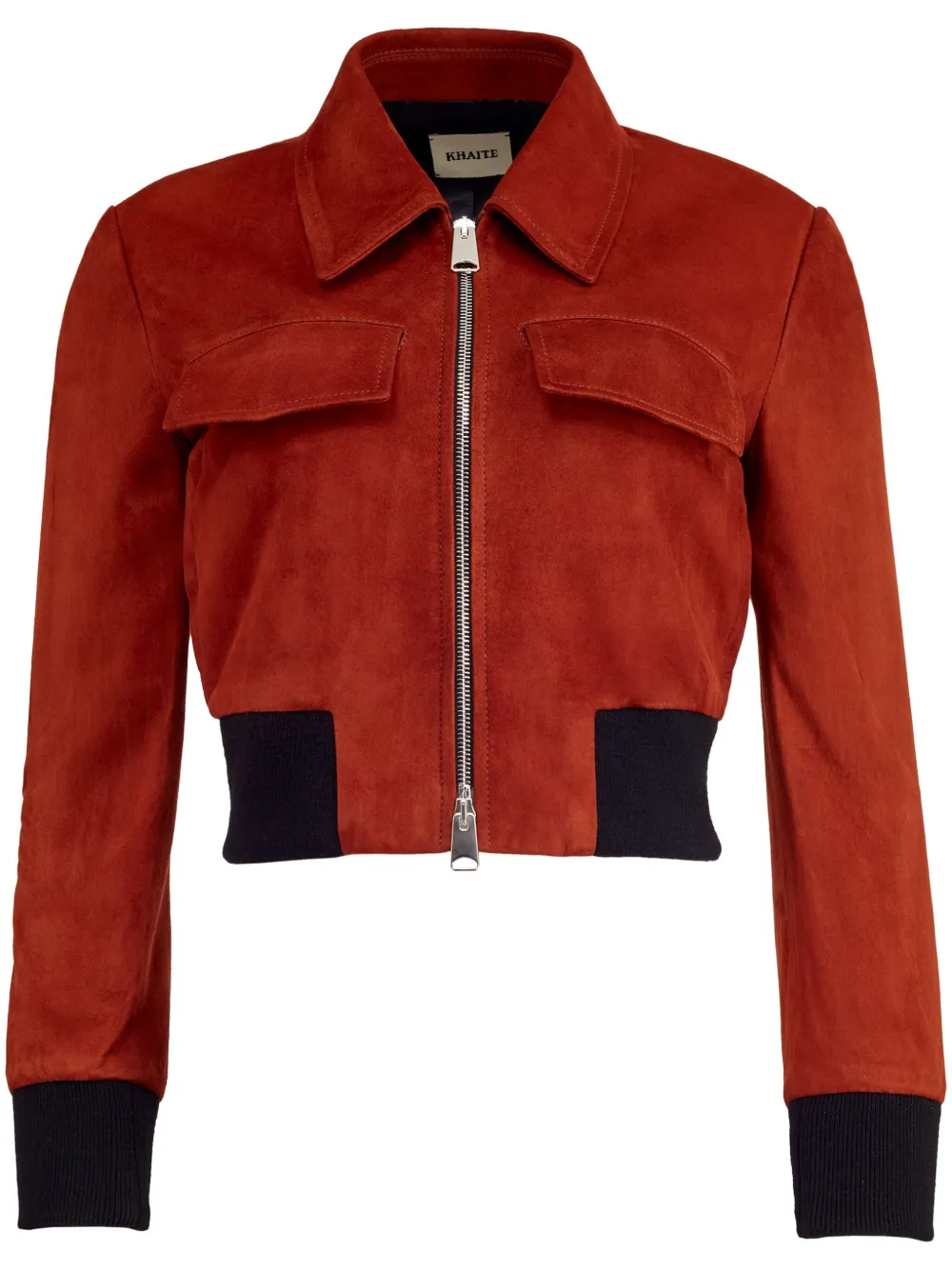 KHAITE The Hector zip-up bomber jacket | Red | Image 1