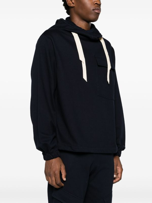 Jil Sander logo-print Drawstring Hoodie - Farfetch