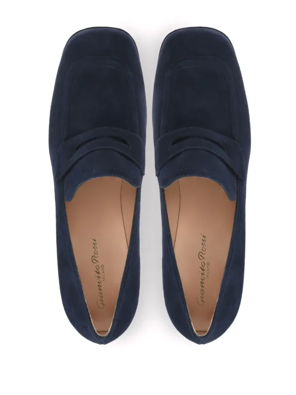 Gianvito Rossi Rouen 70mm Suede Pumps Blue FARFETCH CA