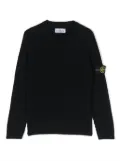 Stone Island Junior Compass-badge virgin-wool jumper - Blue