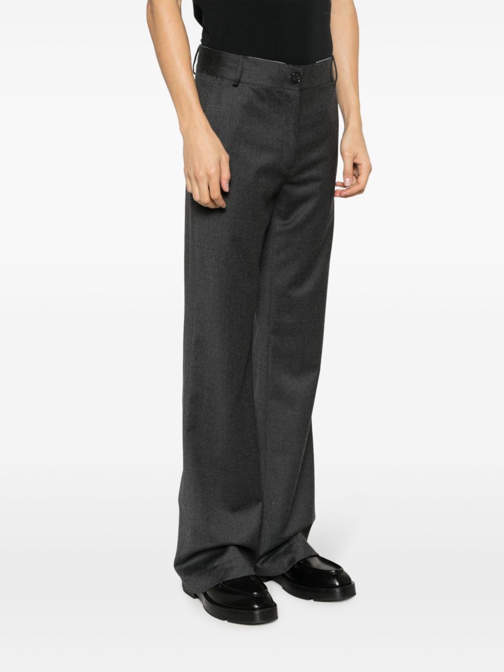 Shop Société Anonyme High-waisted Flared Trousers In Grey