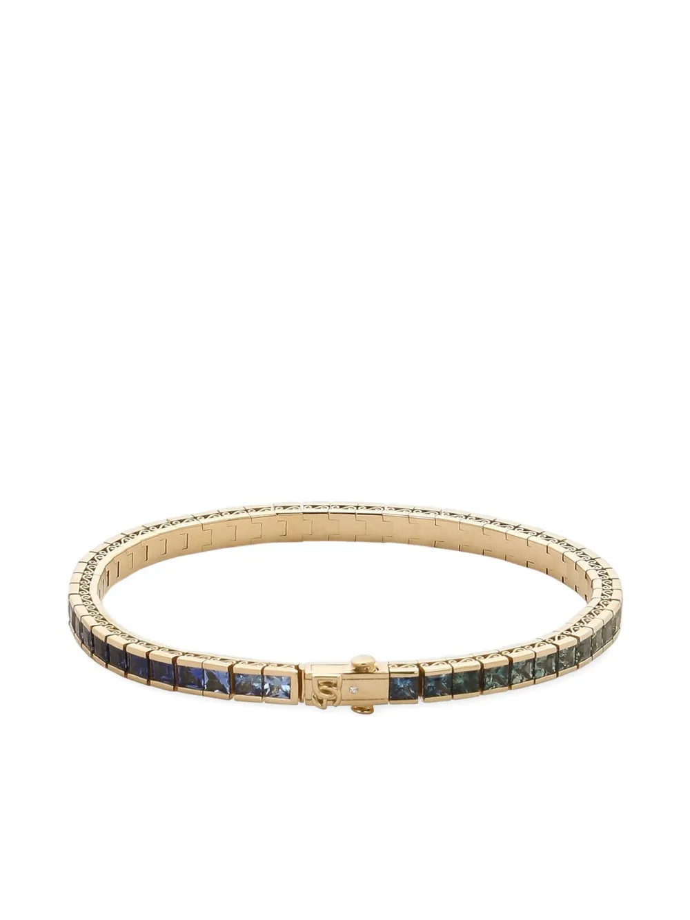 Dolce & Gabbana Tennis Bracelet In Yellow Gold 18kt With Multicolor Sapphires In Gold