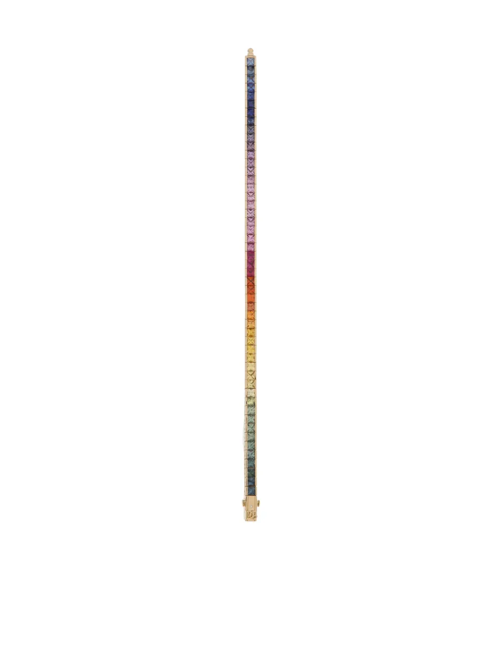 Dolce & Gabbana Tennis Bracelet In Yellow Gold 18kt With Multicolor Sapphires In Gold