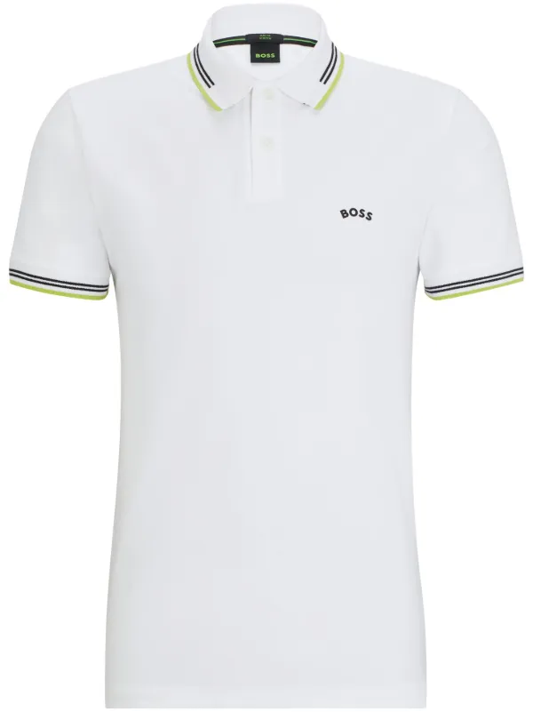 White slim best sale polo shirt