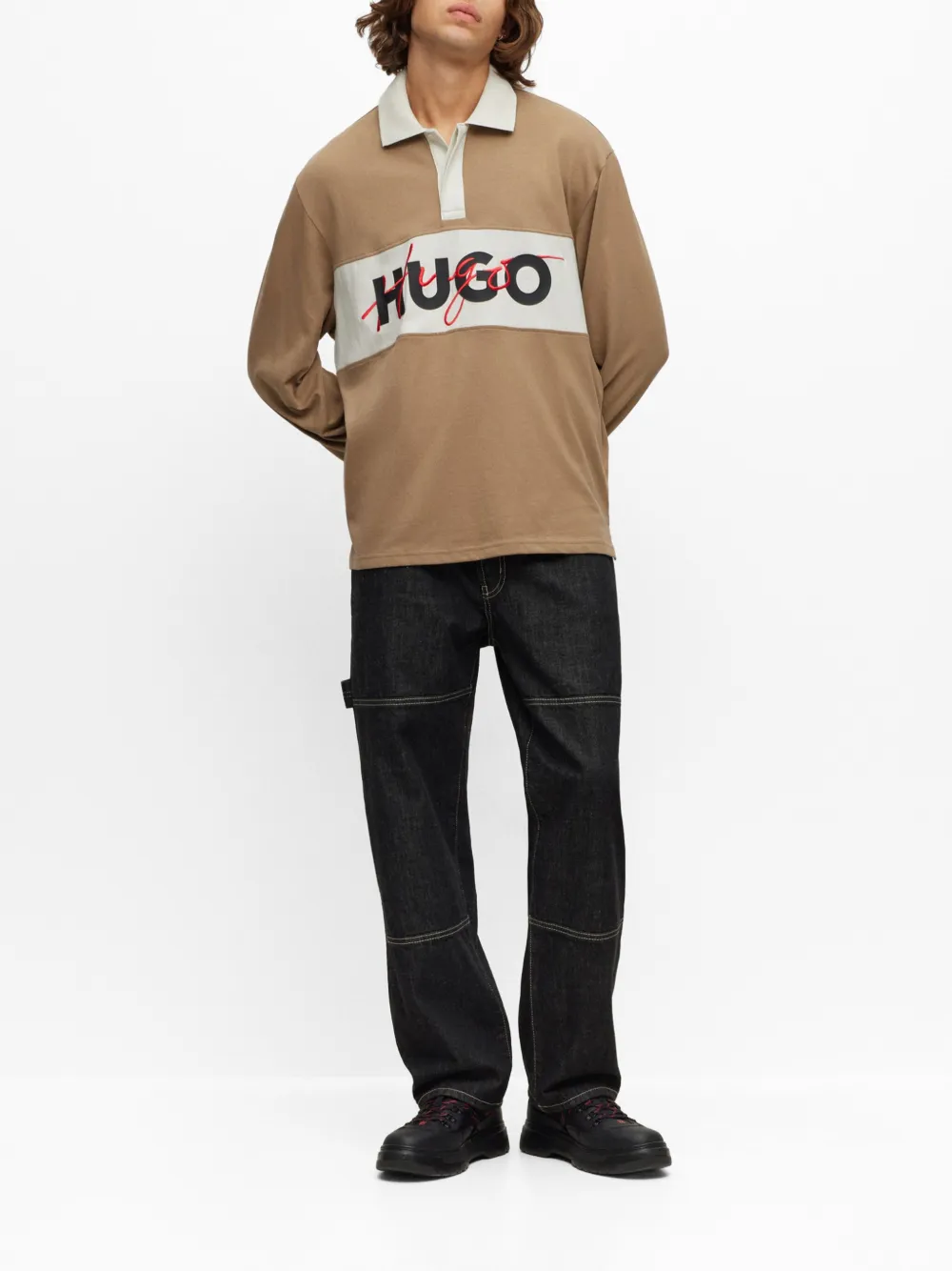 HUGO Camisa polo com logo | Image 2