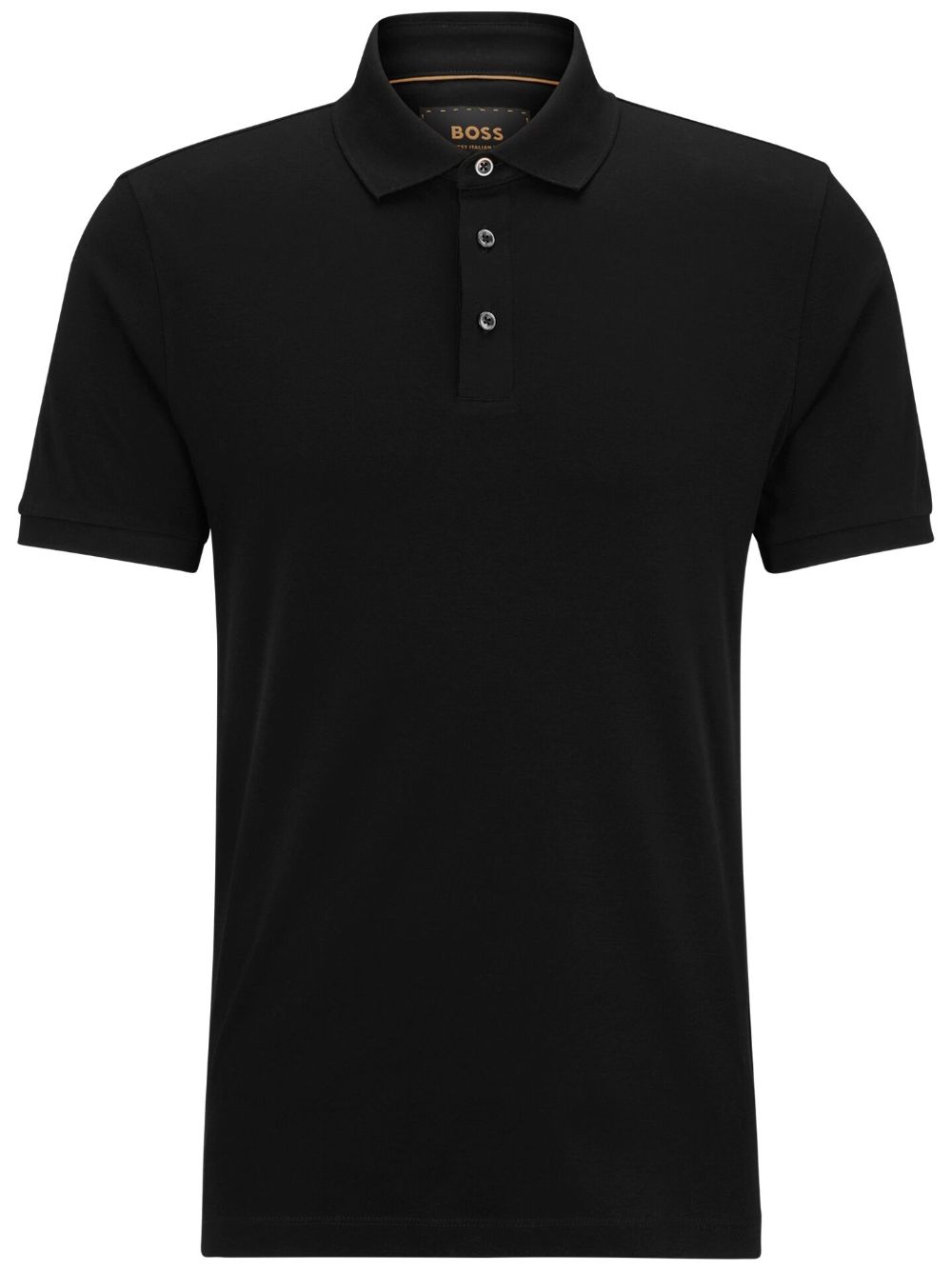 BOSS short-sleeve cotton polo shirt - Black